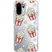 Прозорий чохол BoxFace OnePlus Ace 6 с 3D-глазками Popcorn