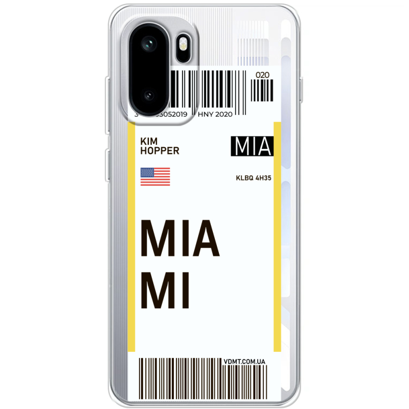 Прозорий чохол BoxFace OnePlus Ace 6 Ticket Miami