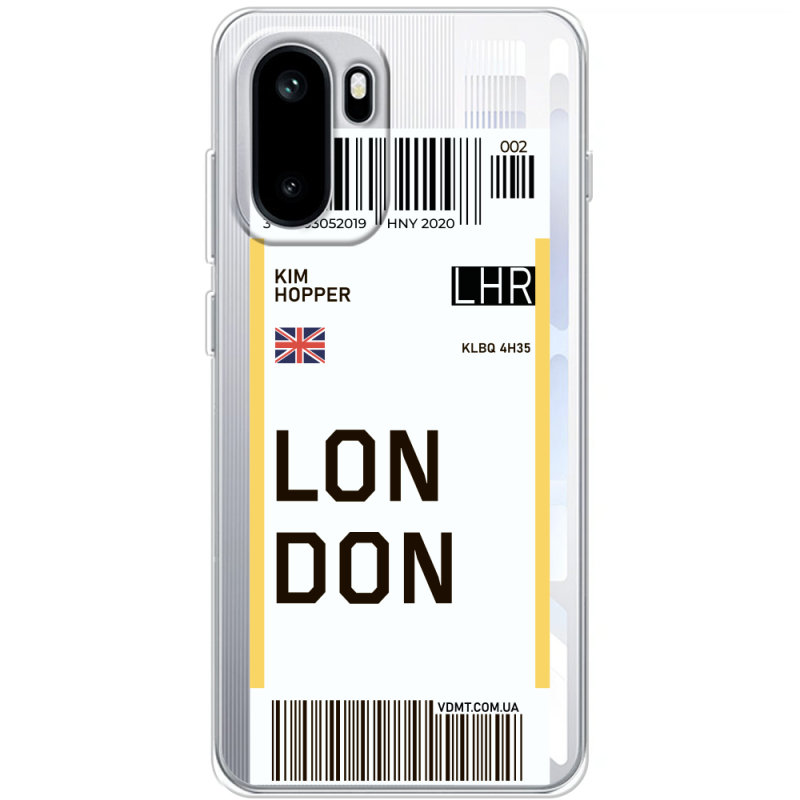 Прозорий чохол BoxFace OnePlus Ace 6 Ticket London