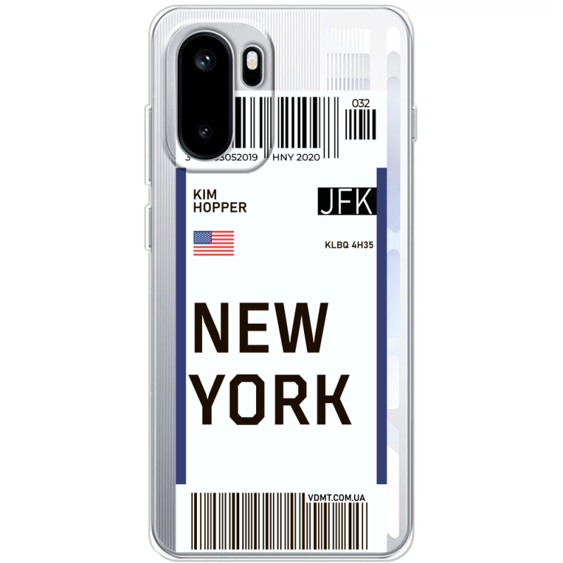 Прозорий чохол BoxFace OnePlus Ace 6 Ticket New York