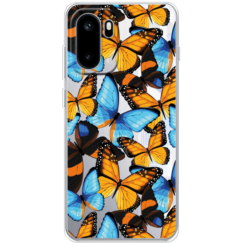 Прозорий чохол BoxFace OnePlus Ace 6 Butterfly Morpho