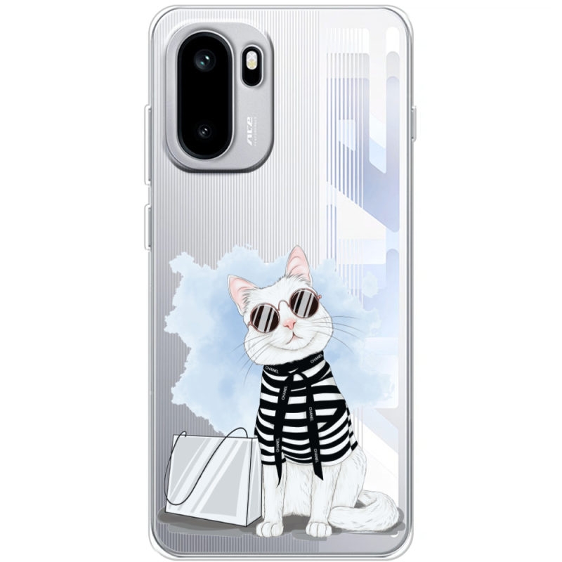 Прозорий чохол BoxFace OnePlus Ace 6 Cat Style