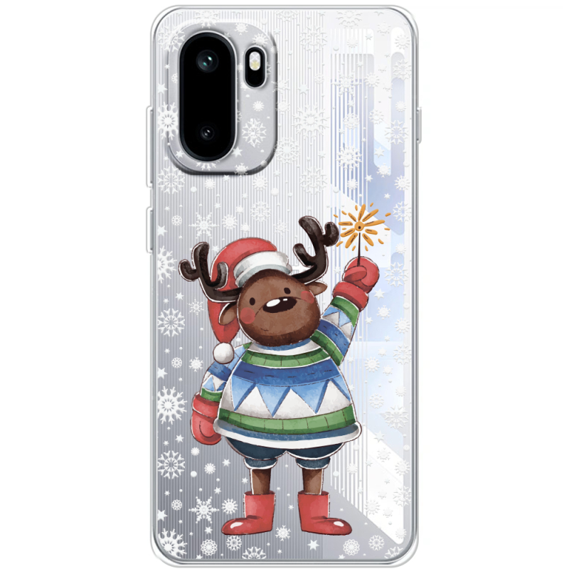 Прозорий чохол BoxFace OnePlus Ace 6 Christmas Deer with Snow