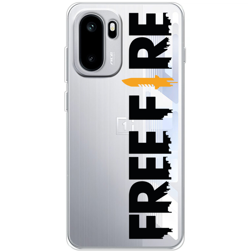 Прозорий чохол BoxFace OnePlus Ace 6 Free Fire Black Logo