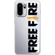 Прозорий чохол BoxFace OnePlus Ace 6 Free Fire Black Logo