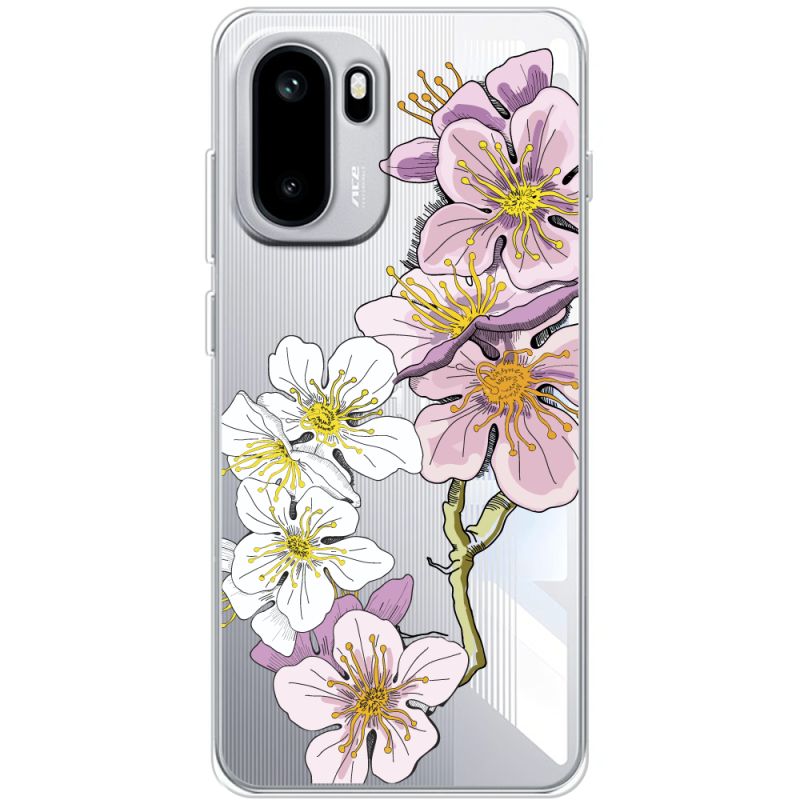 Прозорий чохол BoxFace OnePlus Ace 6 Cherry Blossom