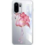 Прозорий чохол BoxFace OnePlus Ace 6 Floral Flamingo