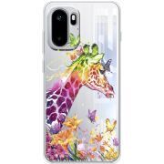 Прозорий чохол BoxFace OnePlus Ace 6 Colorful Giraffe