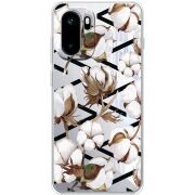 Прозорий чохол BoxFace OnePlus Ace 6 Cotton flowers