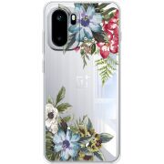 Прозорий чохол BoxFace OnePlus Ace 6 Floral