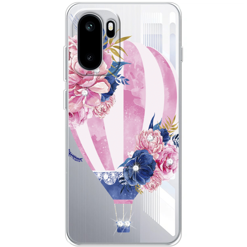 Чохол зі стразами OnePlus Ace 6 Pink Air Baloon