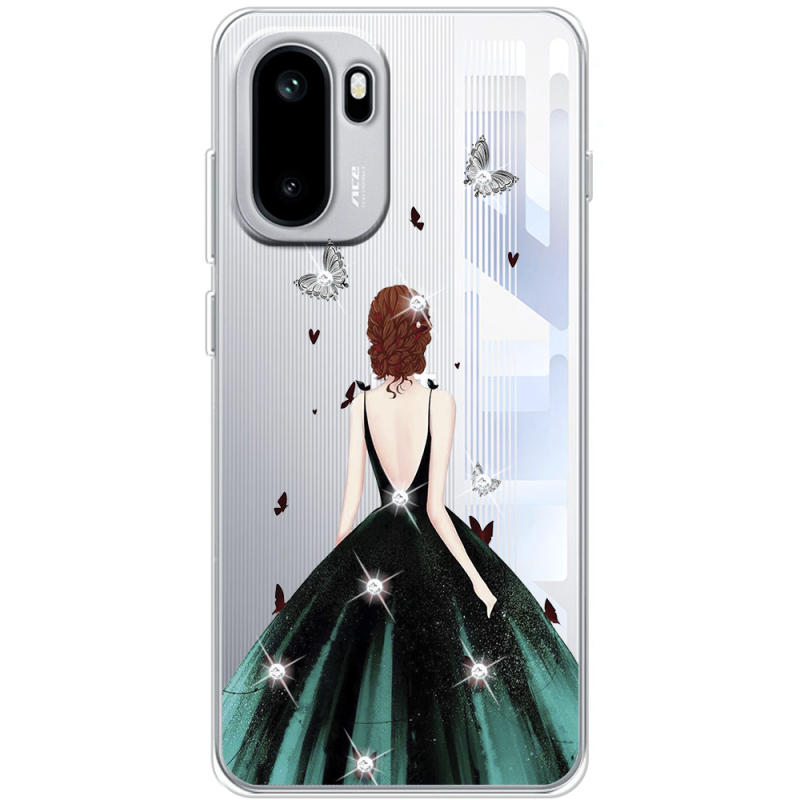 Чохол зі стразами OnePlus Ace 6 Girl in the green dress