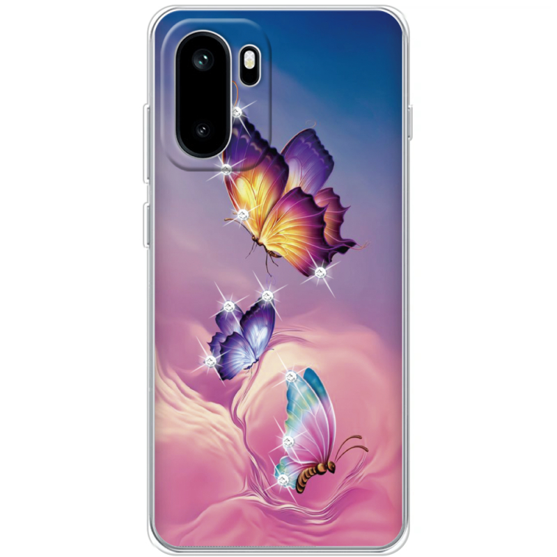 Чохол зі стразами OnePlus Ace 6 Butterflies