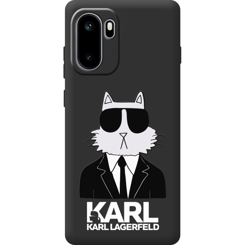 Чорний чохол BoxFace OnePlus Ace 6 Cat in Black