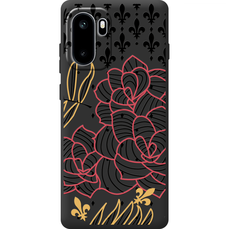 Чорний чохол BoxFace OnePlus Ace 6 FranceFlowers