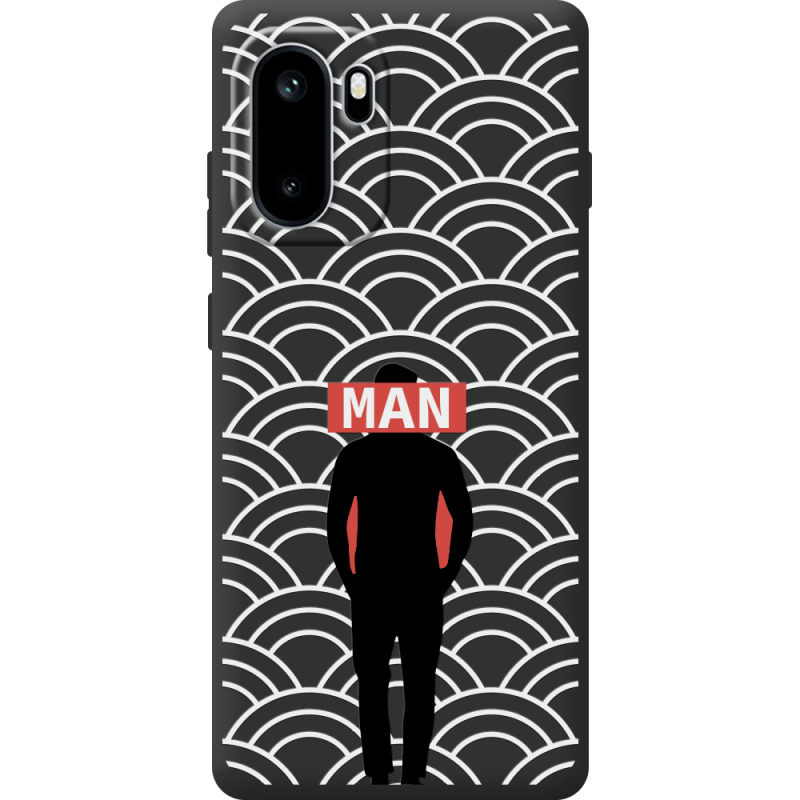 Чорний чохол BoxFace OnePlus Ace 6 Man Pattern