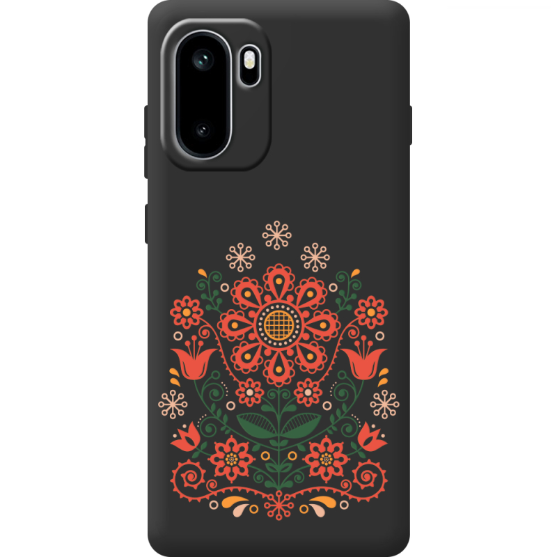 Чорний чохол BoxFace OnePlus Ace 6 Ukrainian Ornament