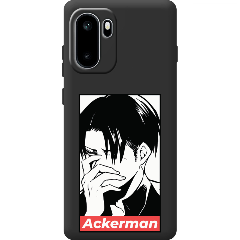 Чорний чохол BoxFace OnePlus Ace 6 Attack On Titan - Ackerman