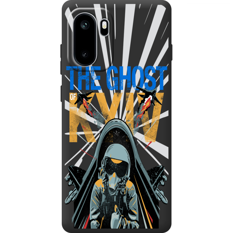 Чорний чохол BoxFace OnePlus Ace 6 Привид Києва в дії