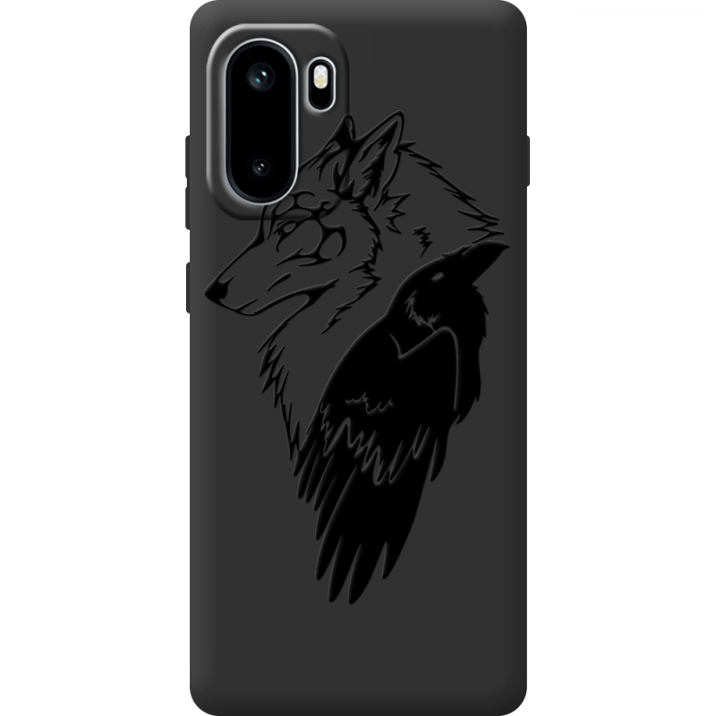 Чорний чохол BoxFace OnePlus Ace 6 Wolf and Raven