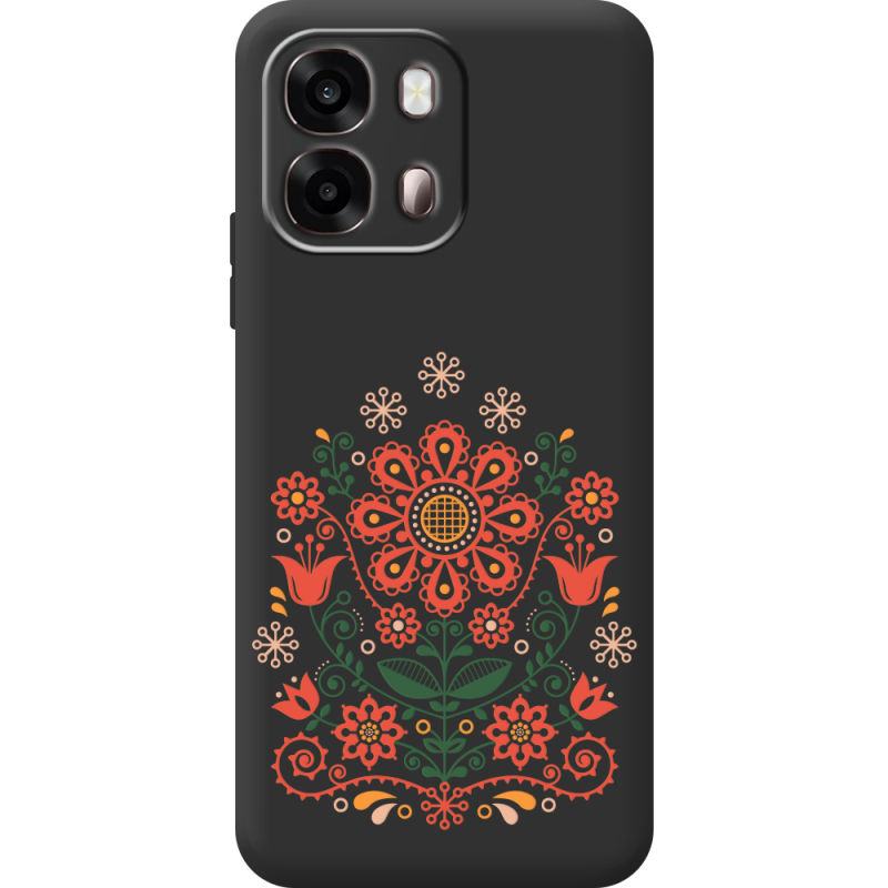 Чорний чохол BoxFace OPPO A6s 4G Ukrainian Ornament