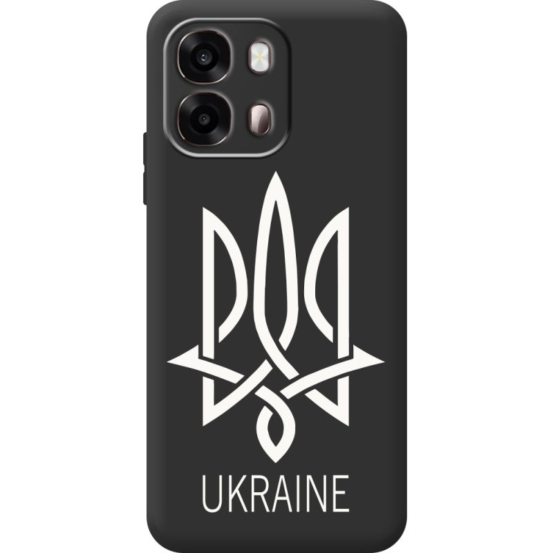 Чорний чохол BoxFace OPPO A6s 4G Тризуб монограмма ukraine