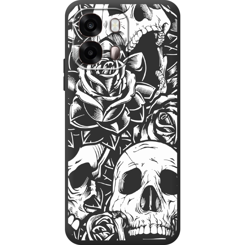 Чорний чохол BoxFace OPPO A6s 4G Skull and Roses