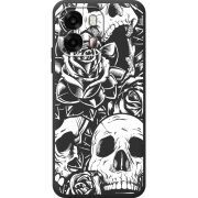 Чорний чохол BoxFace OPPO A6s 4G Skull and Roses