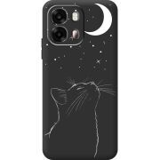 Чорний чохол BoxFace OPPO A6s 4G Місячний кіт