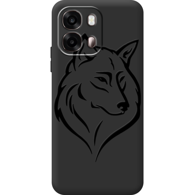 Чорний чохол BoxFace OPPO A6s 4G Wolf