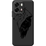Чорний чохол BoxFace OPPO A6s 4G Wolf and Raven