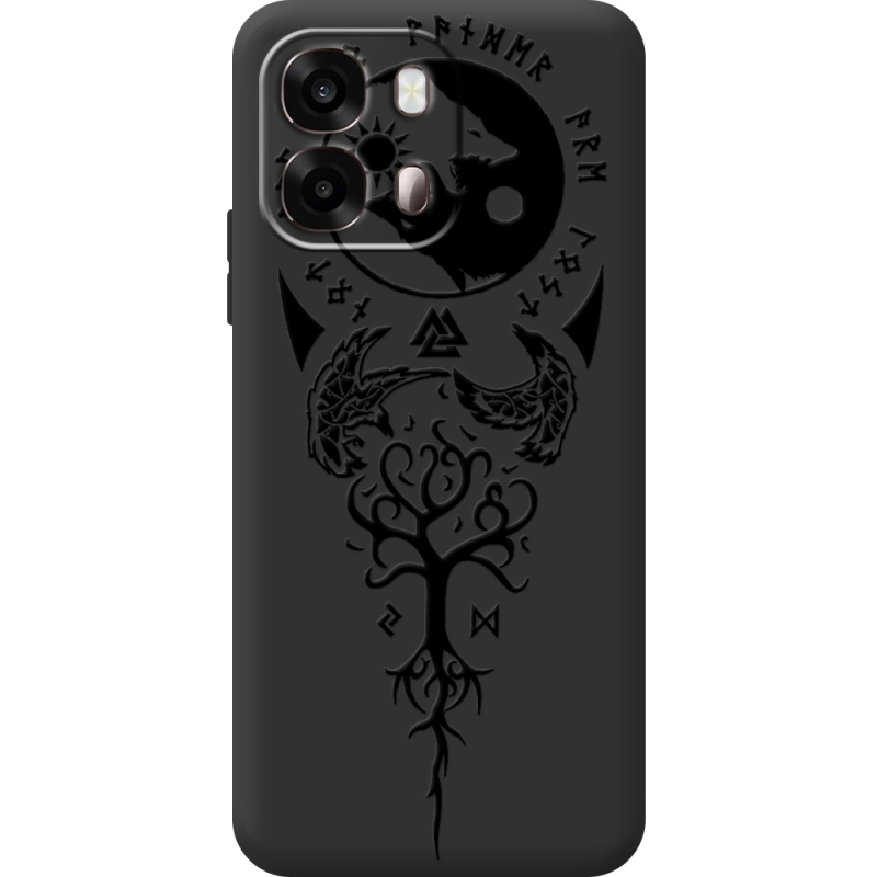 Чорний чохол BoxFace OPPO A6s 4G Hugin and Munin