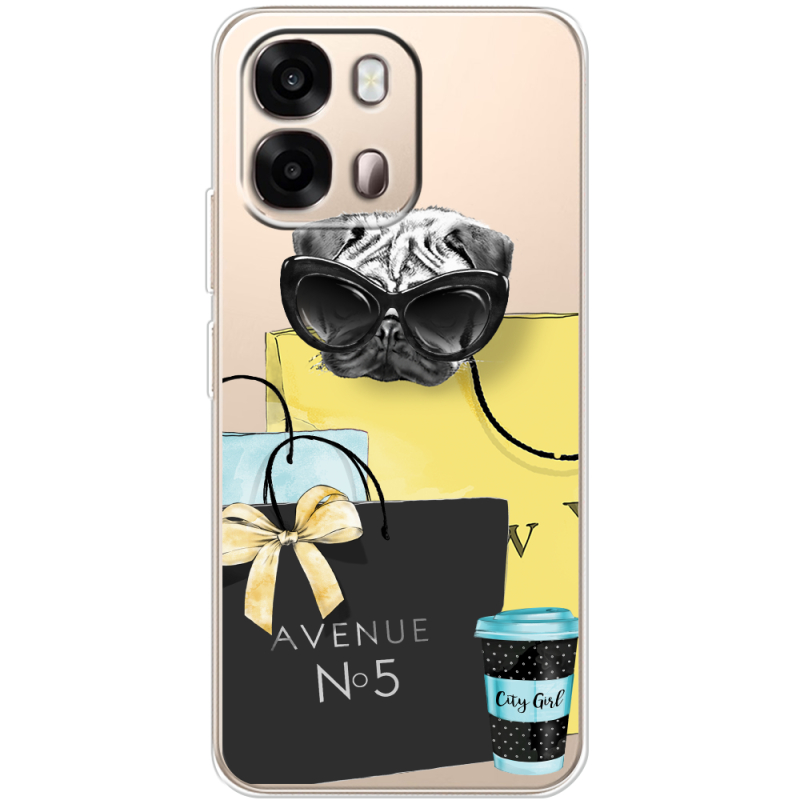 Прозорий чохол BoxFace OPPO A6s 4G Fashion Pug