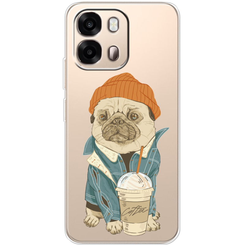 Прозорий чохол BoxFace OPPO A6s 4G Dog Coffeeman