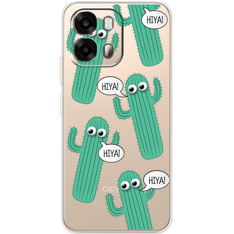 Прозорий чохол BoxFace OPPO A6s 4G с 3D-глазками HIYA