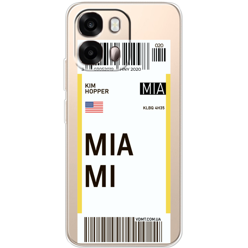 Прозорий чохол BoxFace OPPO A6s 4G Ticket Miami