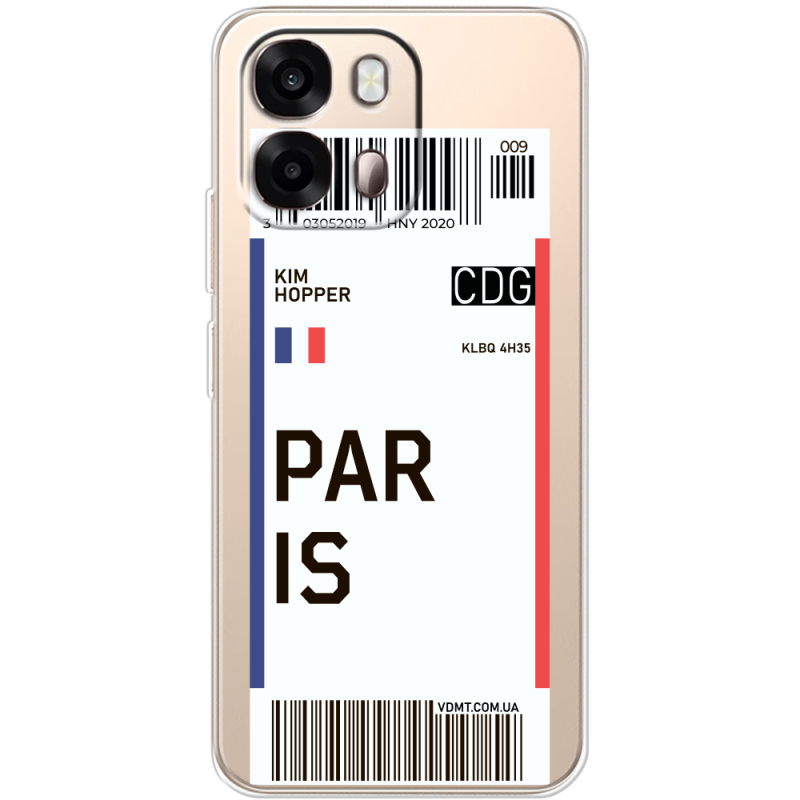 Прозорий чохол BoxFace OPPO A6s 4G Ticket Paris