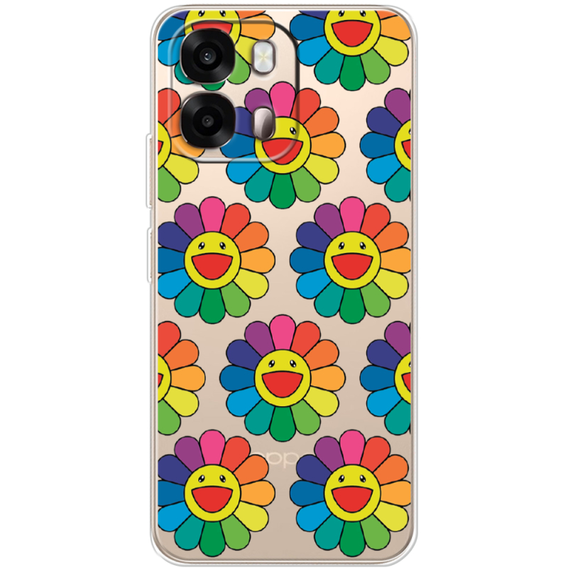 Прозорий чохол BoxFace OPPO A6s 4G Hippie Flowers