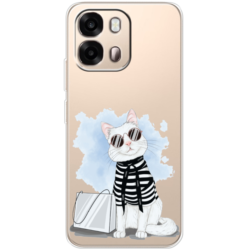 Прозорий чохол BoxFace OPPO A6s 4G Cat Style