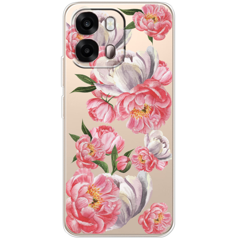 Прозорий чохол BoxFace OPPO A6s 4G Peony Watercolor Style
