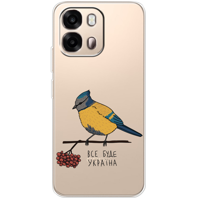 Прозорий чохол BoxFace OPPO A6s 4G Синиця і калина