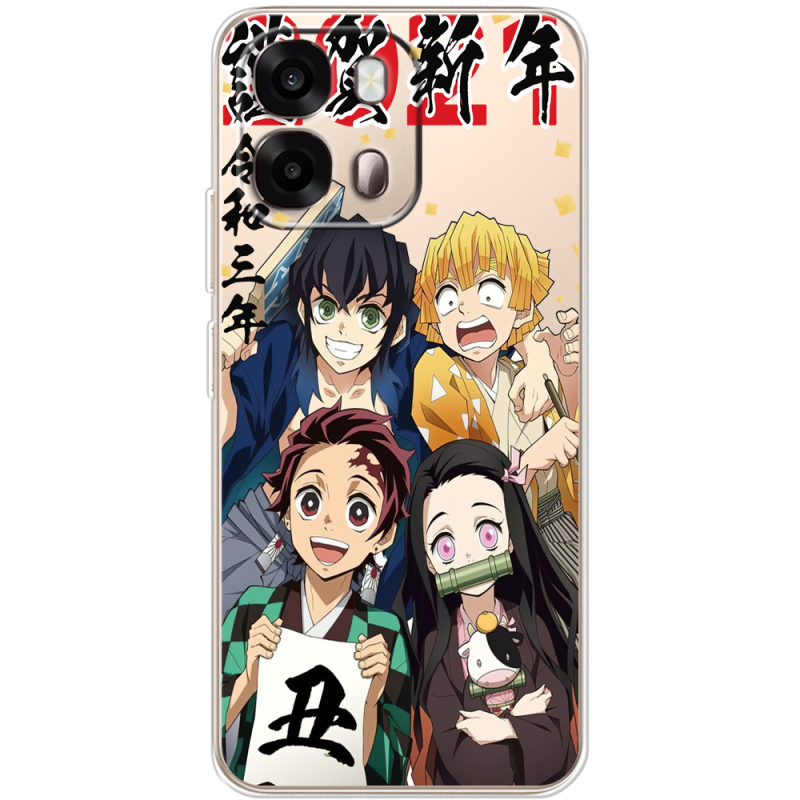 Прозорий чохол BoxFace OPPO A6s 4G Незуко та друзі