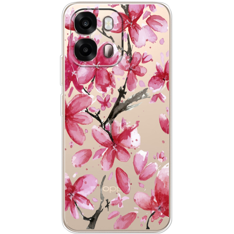 Прозорий чохол BoxFace OPPO A6s 4G Pink Magnolia