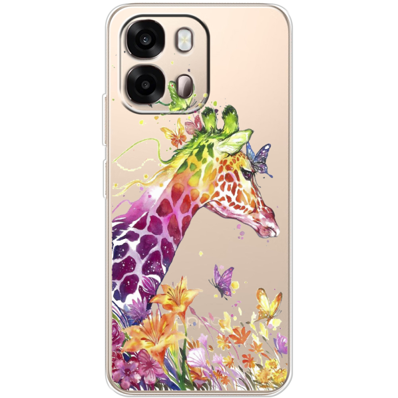 Прозорий чохол BoxFace OPPO A6s 4G Colorful Giraffe