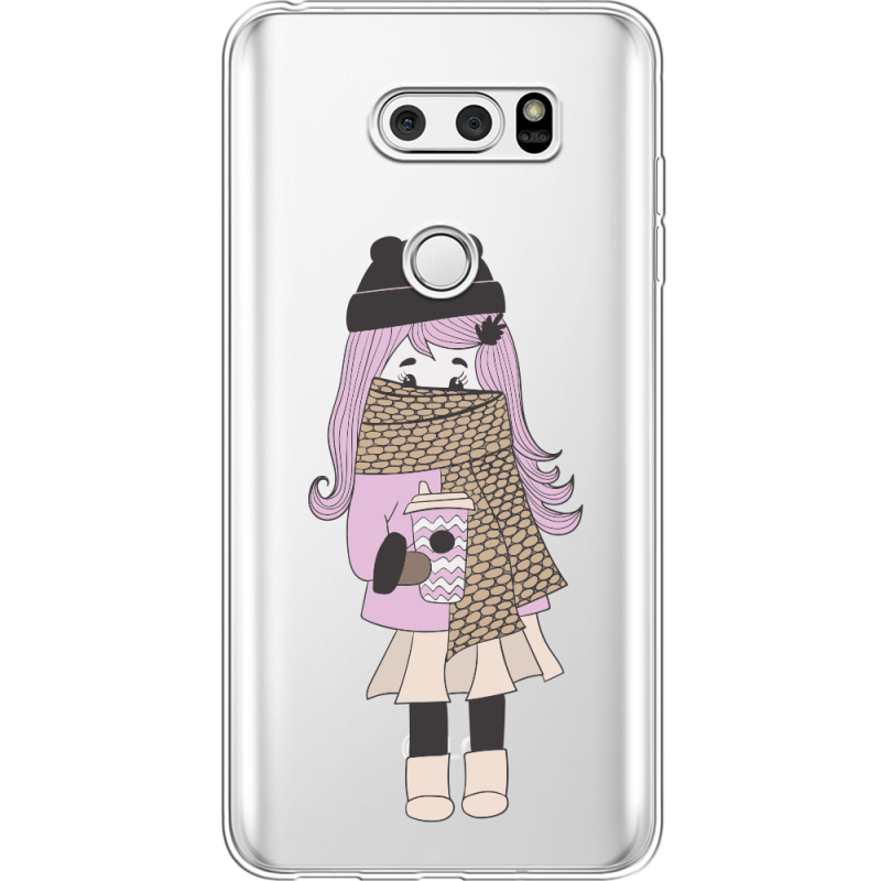 Прозрачный чехол Uprint LG V30 / V30 Plus H930DS  Winter Morning Girl