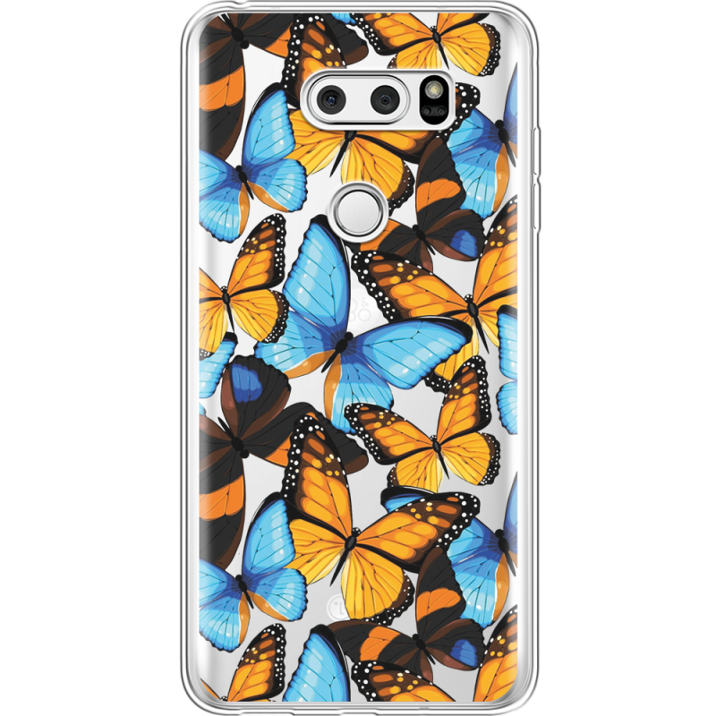 Прозрачный чехол Uprint LG V30 / V30 Plus H930DS  Butterfly Morpho