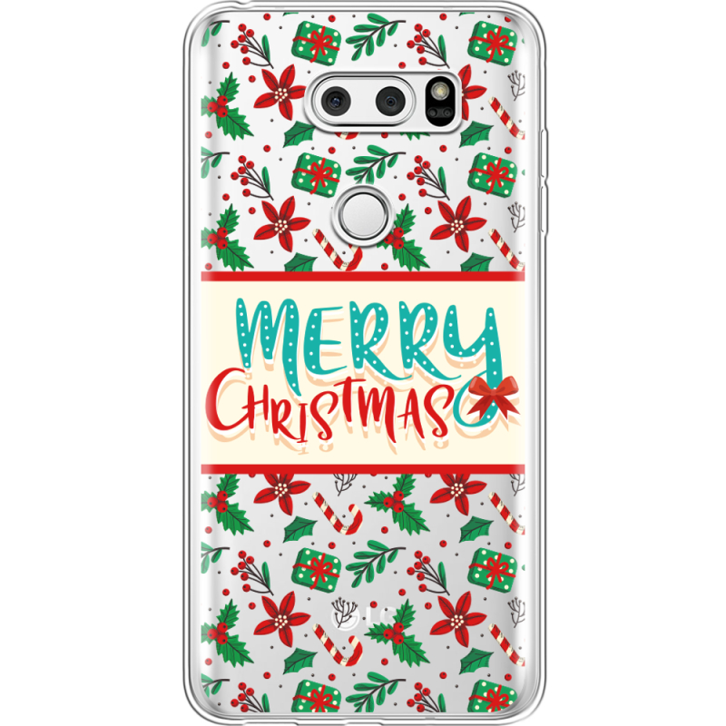 Прозрачный чехол Uprint LG V30 / V30 Plus H930DS  Vintage Christmas Pattern