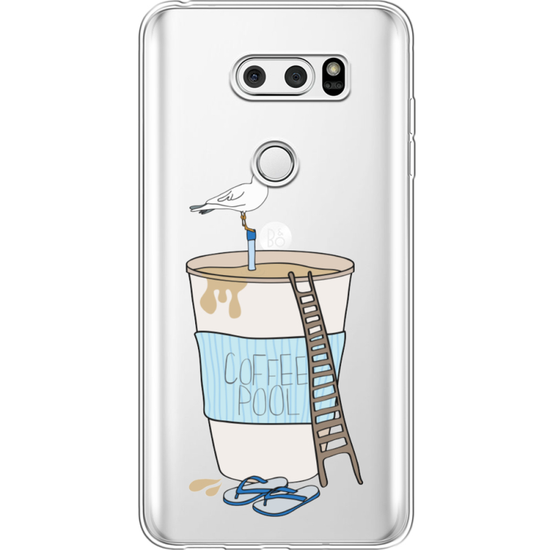 Прозрачный чехол Uprint LG V30 / V30 Plus H930DS  Segull in Cofee Pool