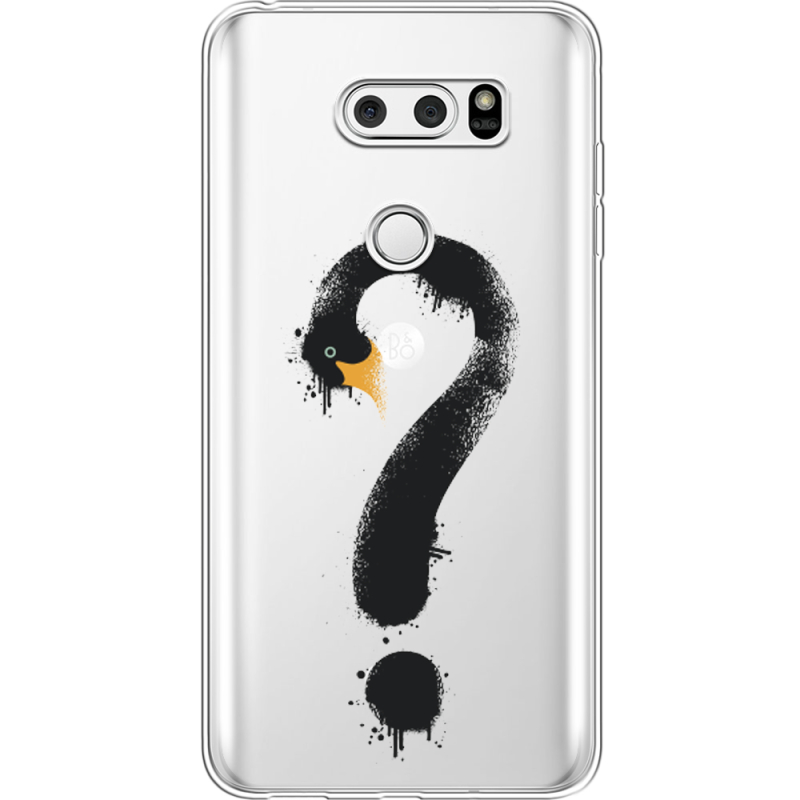 Прозрачный чехол Uprint LG V30 / V30 Plus H930DS  Swan question