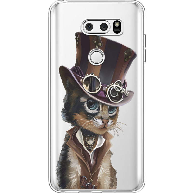 Прозрачный чехол Uprint LG V30 / V30 Plus H930DS  Steampunk Cat